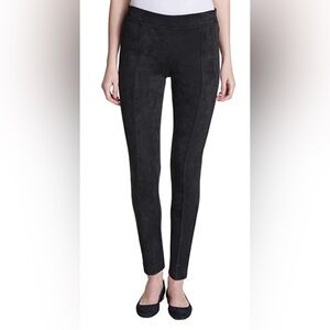 Andrew Marc Women's Super Soft Stretch Faux Suede Pull On Pants Black Small